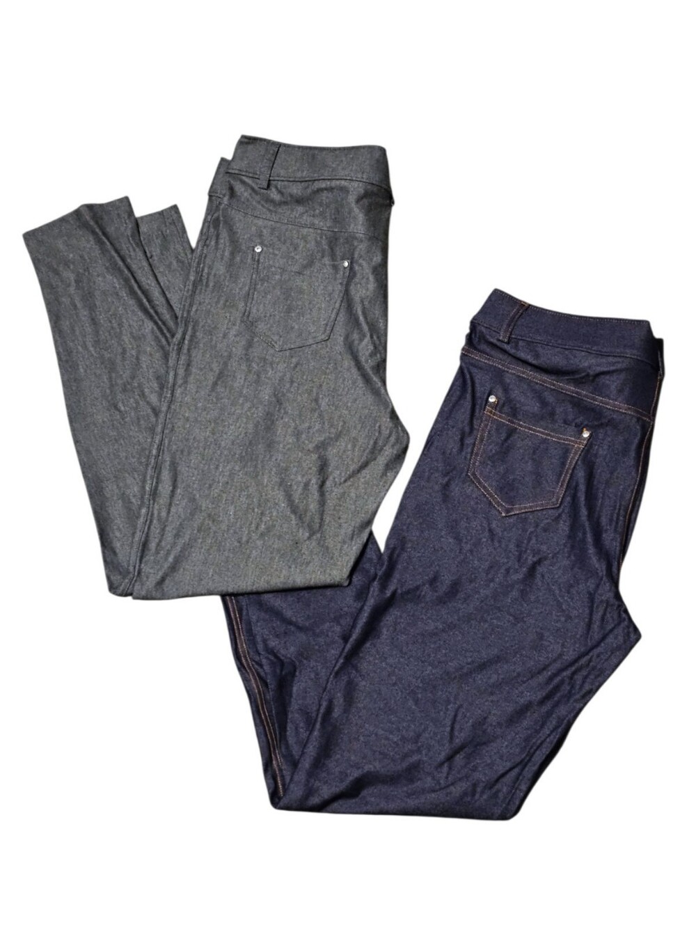 Bundle Yelete 2XL Jeggings Blue Gray Stretch Skinny Pants (New Without Tags)